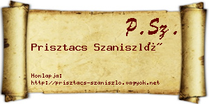 Prisztacs Szaniszló névjegykártya